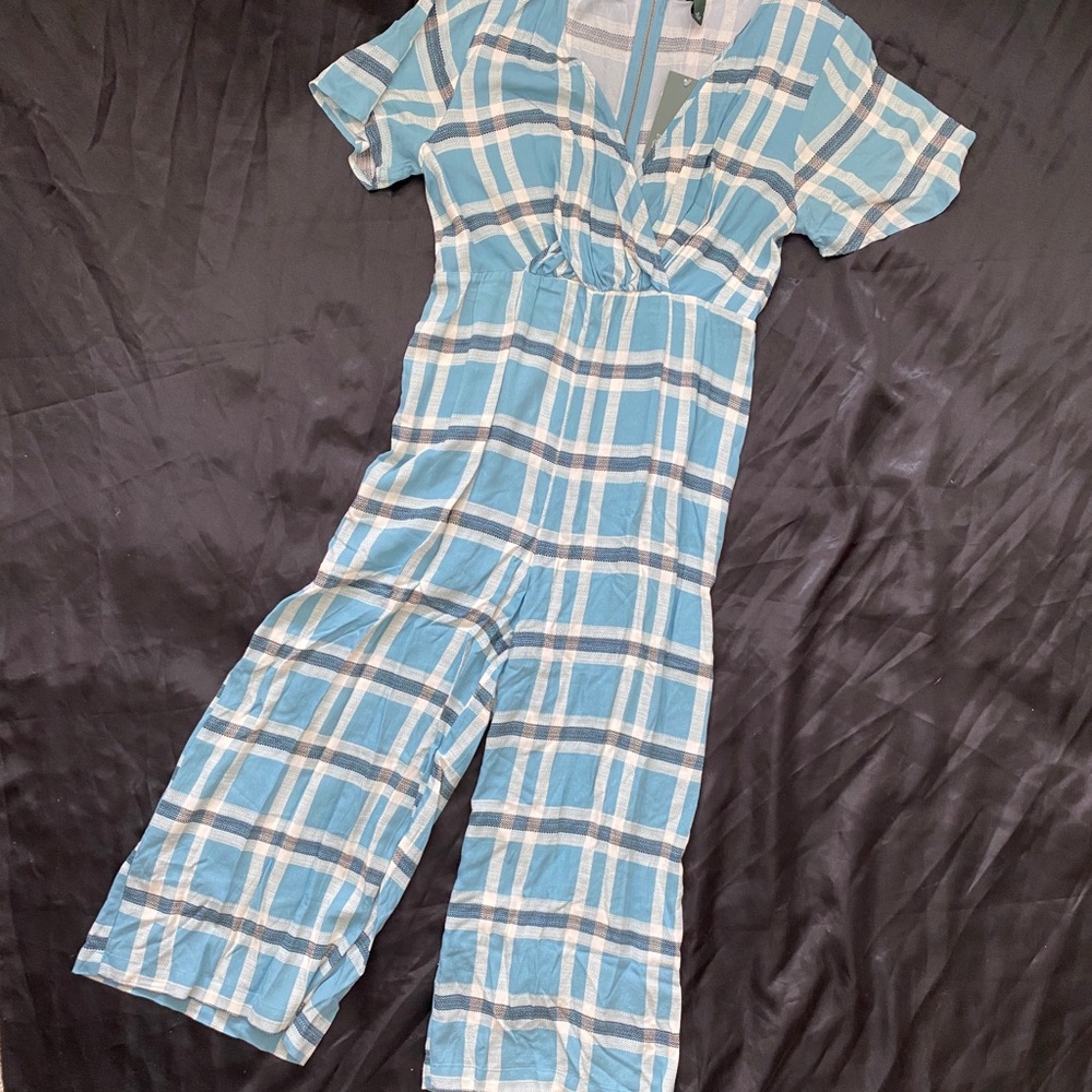 M Plaid jumpsuit